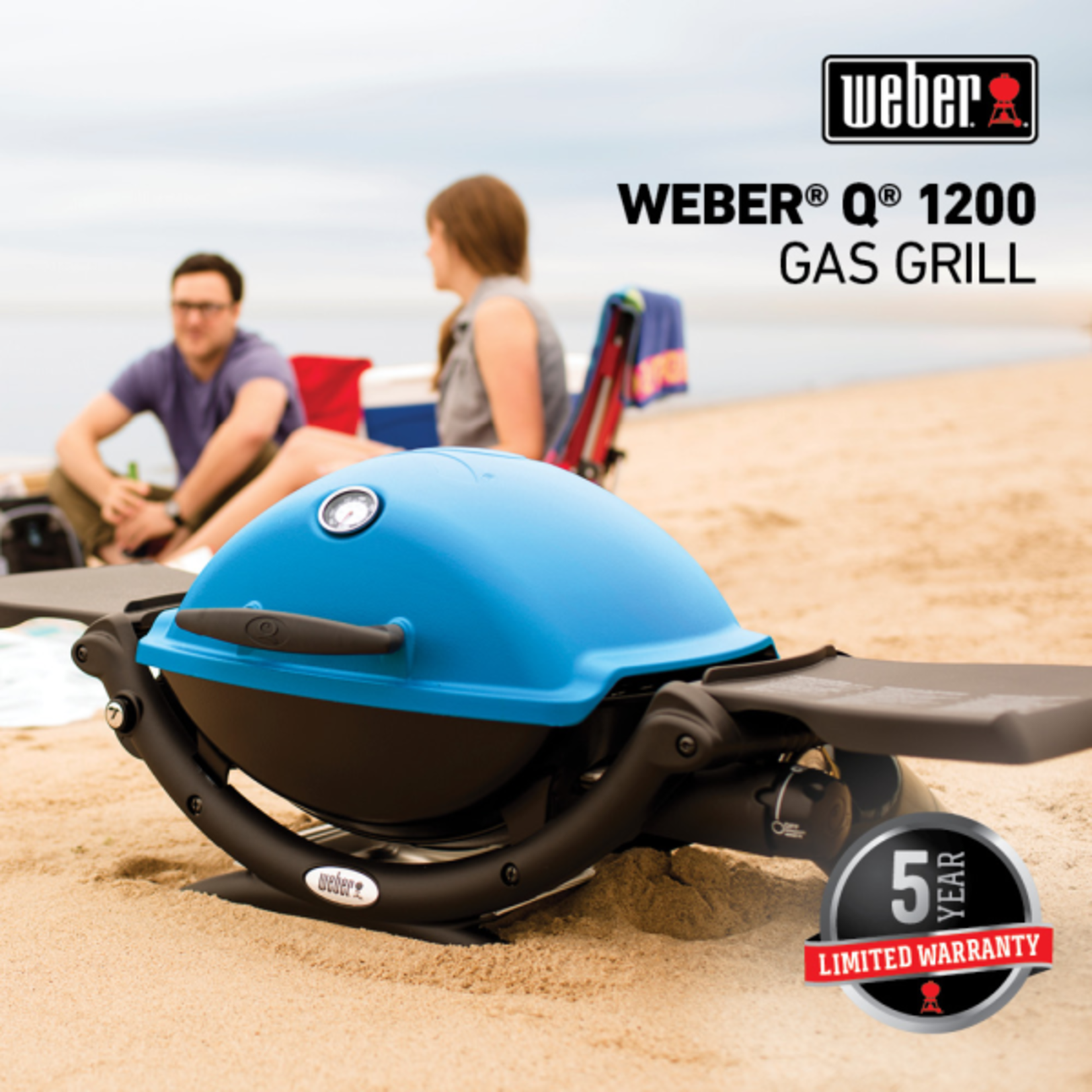 Weber Q 1200 Gas Grill LP Green