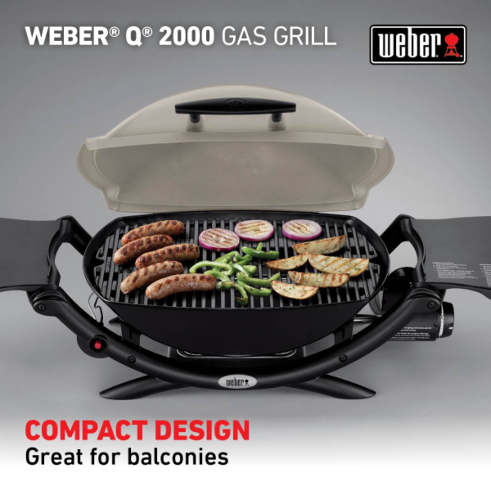 Weber Q 2000 Gas Grill LP Titanium