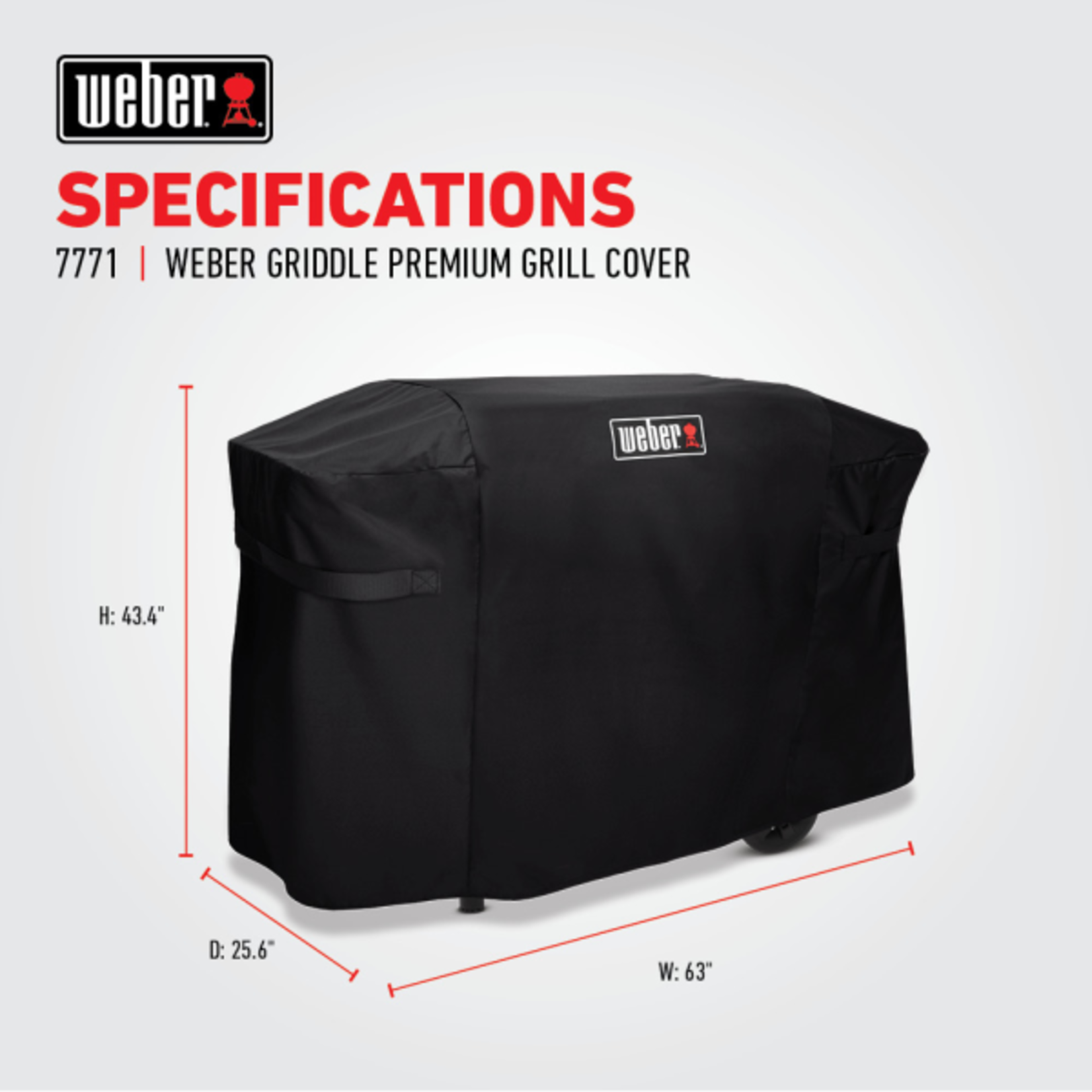 Weber Premium 28" Griddle Cover (NOT FOR SLATE)