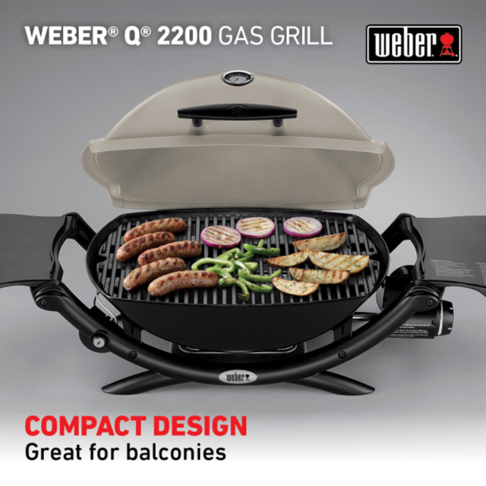 Weber Q 2200 Gas Grill LP Titanium