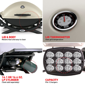 lid thermometer weber q sizes