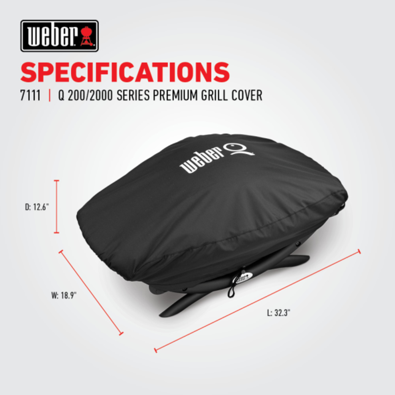 Weber Grill Cover - Fits Q 200/2000 series (4)