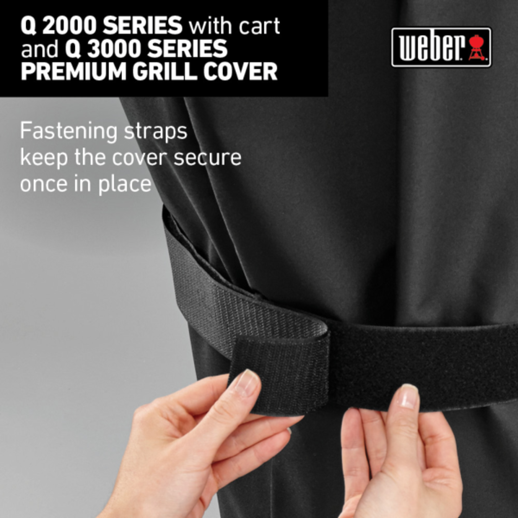 Weber Premium Grill Cover - Fits Q 2000 series grills with Q cart and 3000 series