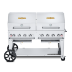 Crown Verity 72" Charbroiler LP with Roll Domes and Bun Rack