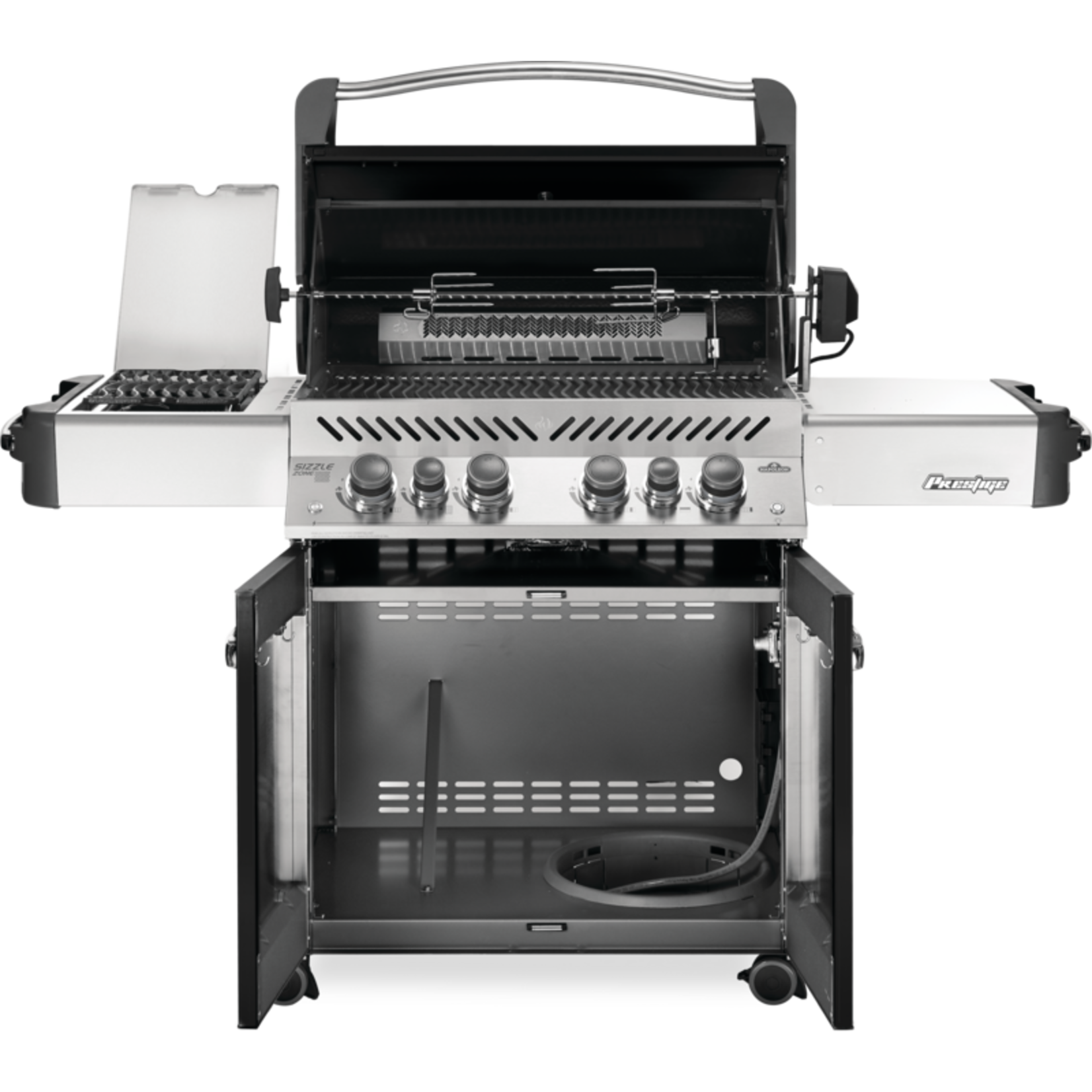 Napoleon Prestige® 500 Propane Gas Grill with Infrared Side and Rear Burners, Black