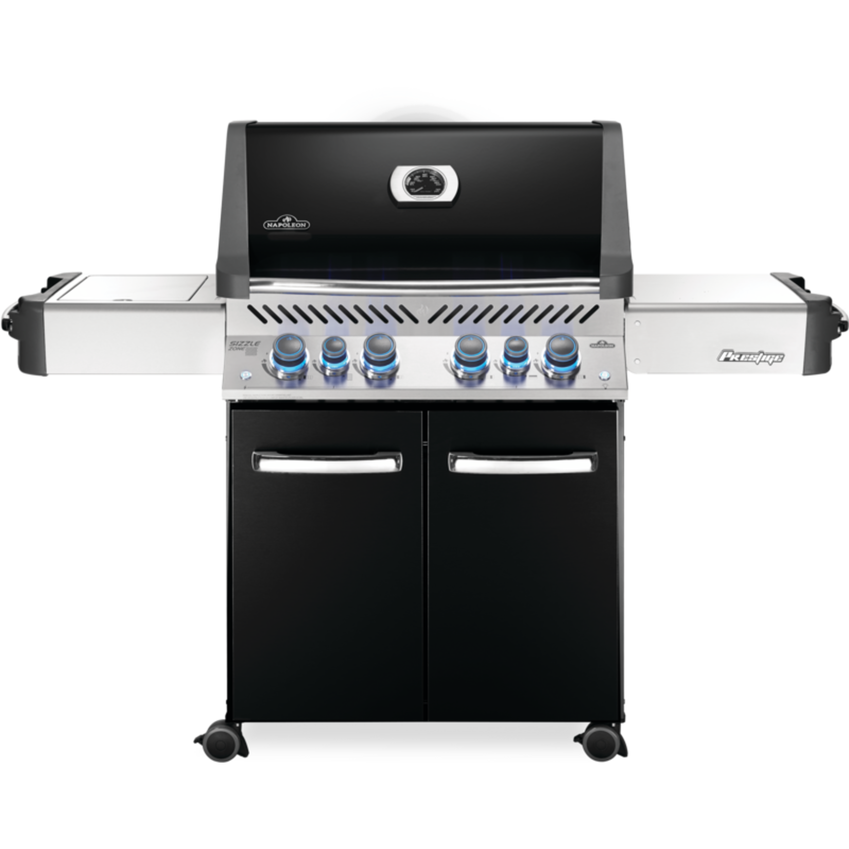 Napoleon Prestige® 500 Propane Gas Grill with Infrared Side and Rear Burners, Black