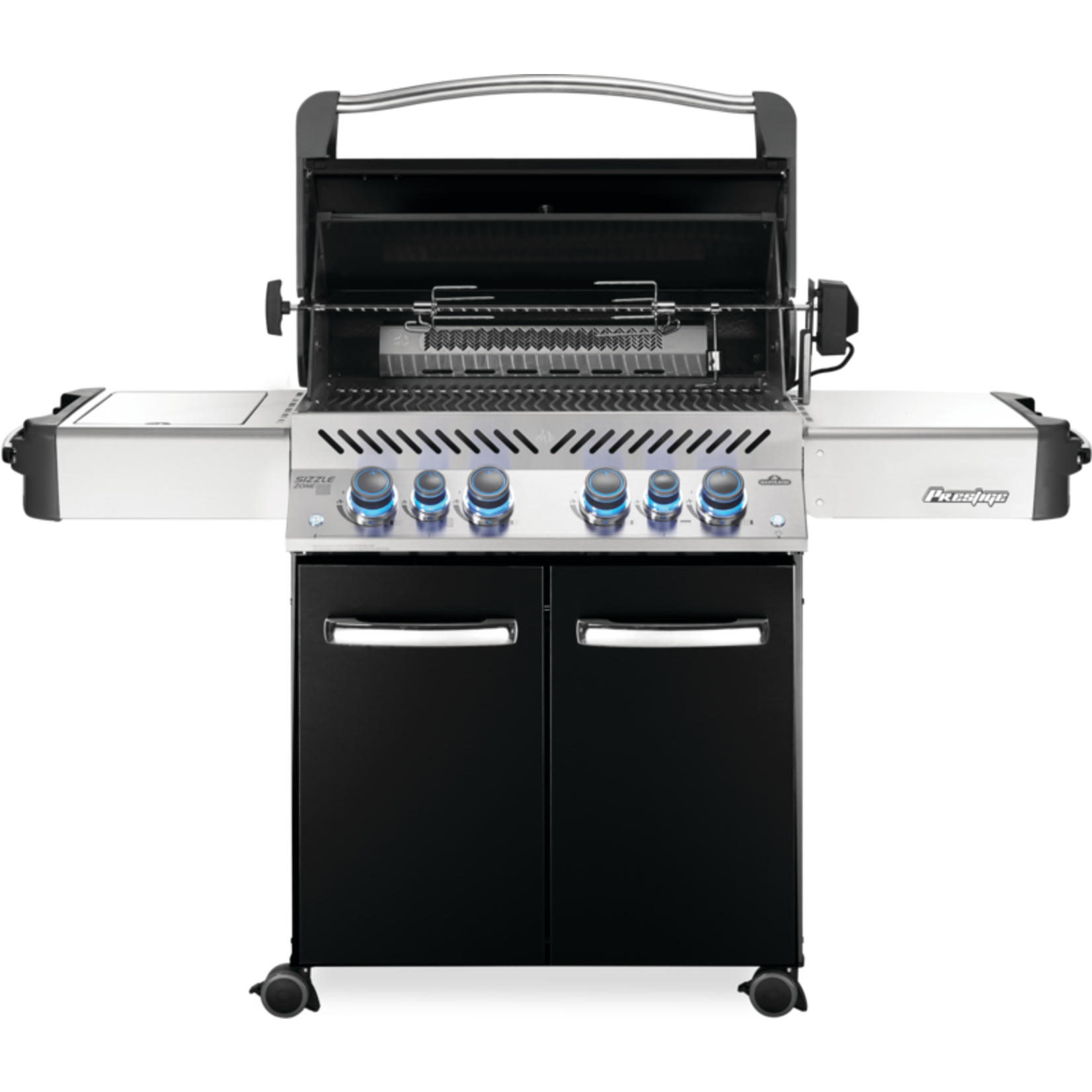 Napoleon Prestige® 500 Natural Gas Grill with Infrared Side and Rear Burners, Black