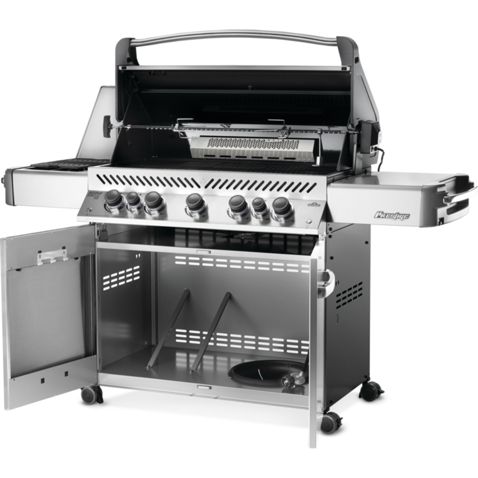 Napoleon Prestige® 665 Propane Gas Grill with Infrared Side and Rear Burners, Stainless Steel