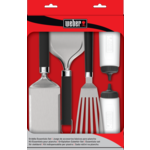 Weber Griddle Essential Set (Durable spatula, scraper, flex spatula, 2 squeeze Bottles)
