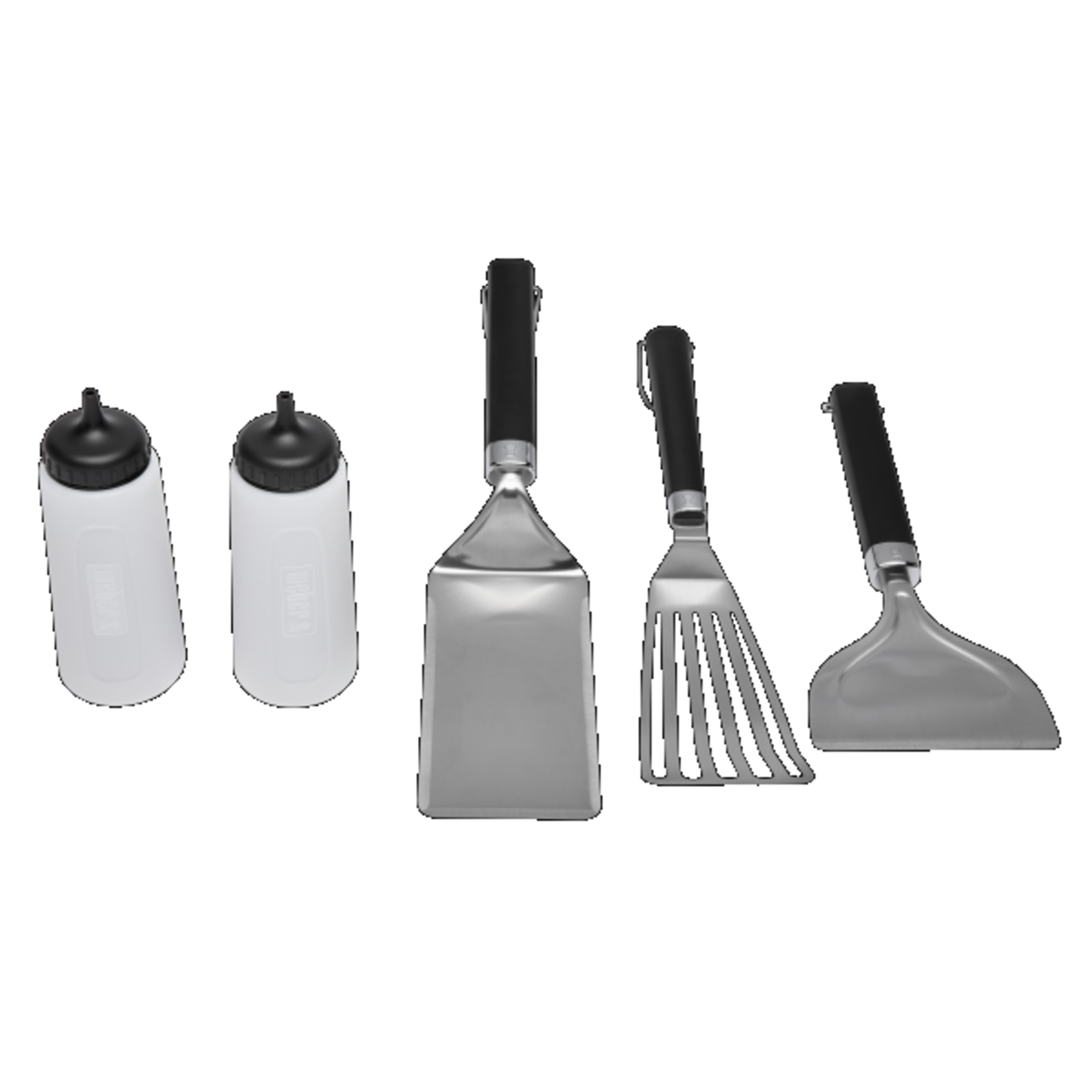 Weber Griddle Essential Set (Durable spatula, scraper, flex spatula, 2 squeeze Bottles)