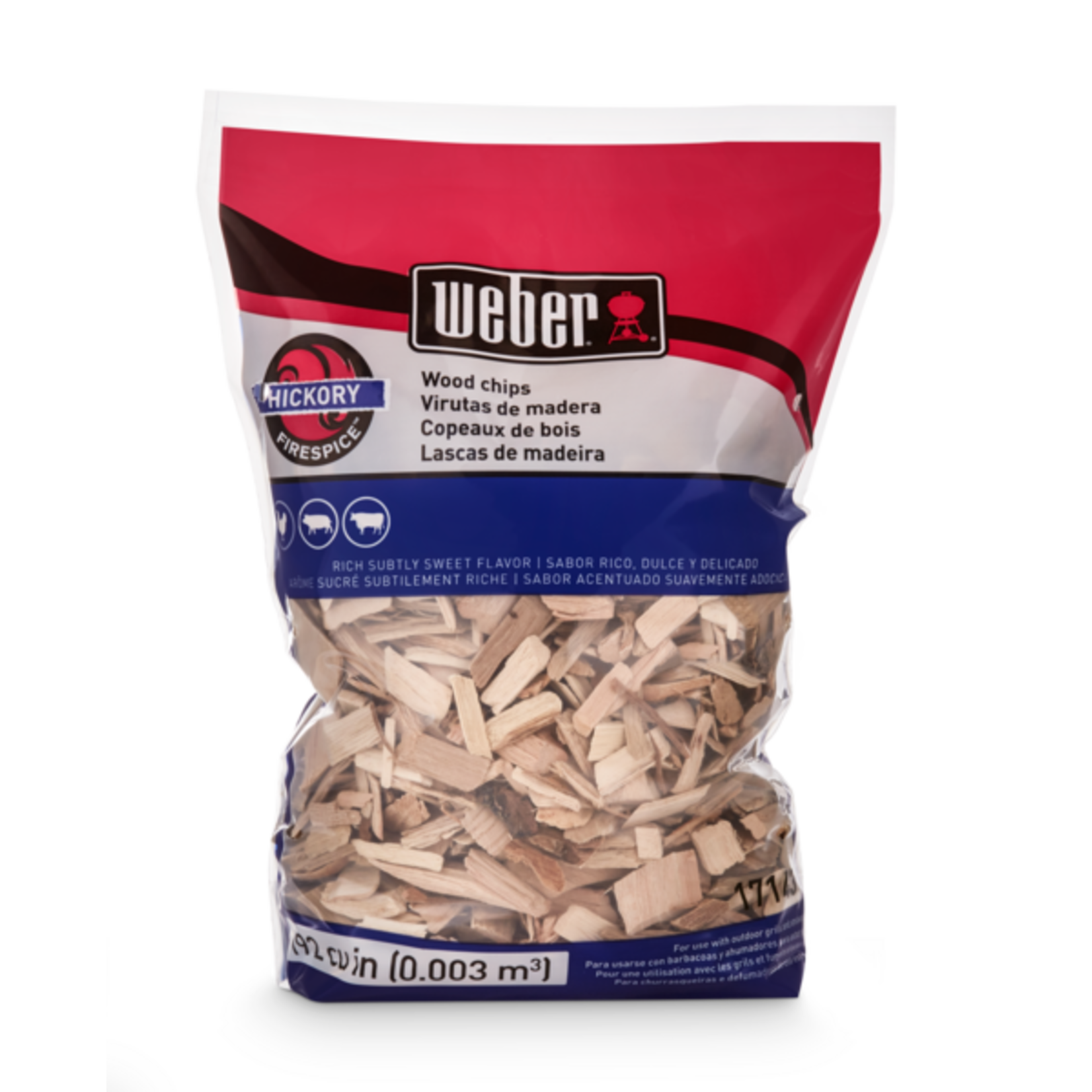 Weber Hickory Wood Chips 3L / 192 in³