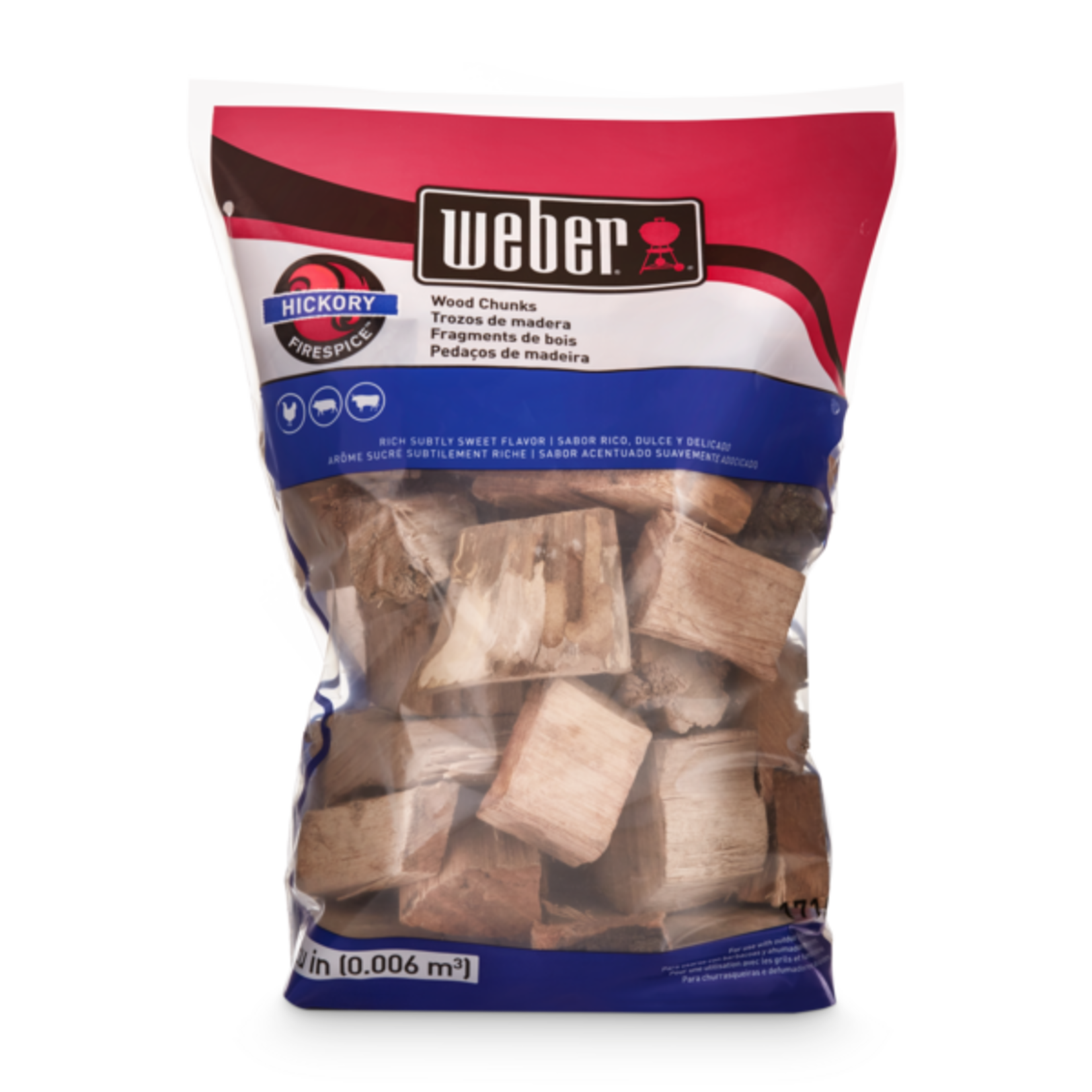 Weber Hickory Wood Chunks 6L / 350 in³