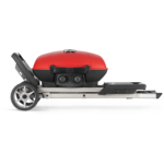 Napoleon TravelQ™ 285X Portable Propane Gas Grill and Scissor Cart with Griddle, Red