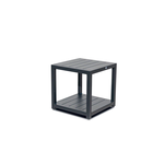 Enclover CHESTNUT LUX End Table Blk Wicker Slate Top  (20 x 20 x 20)