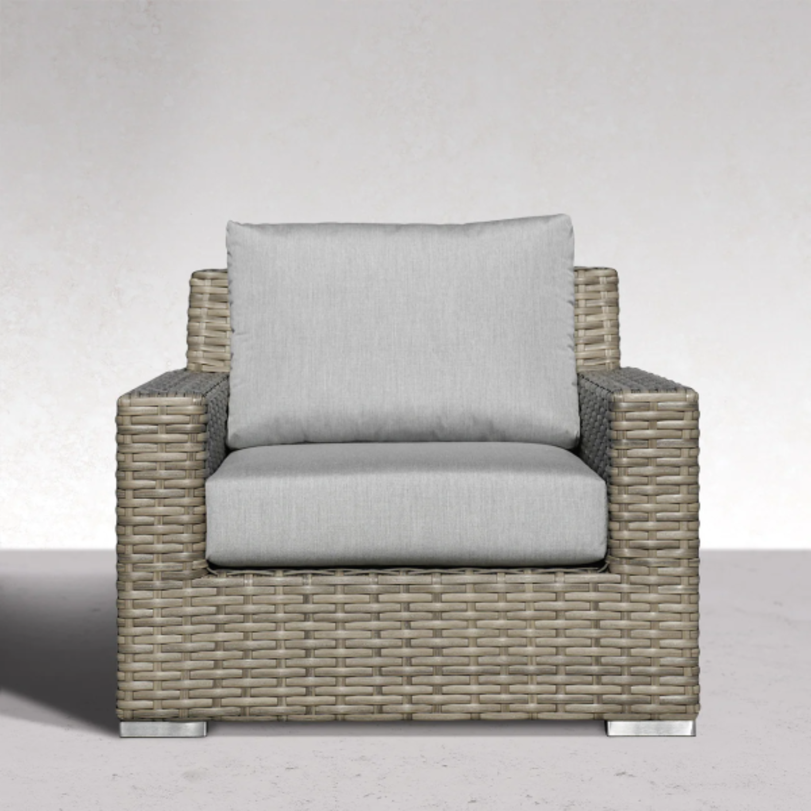 Enclover JASMINE Club Chair Grey Wicker (36 x 36 x 29)