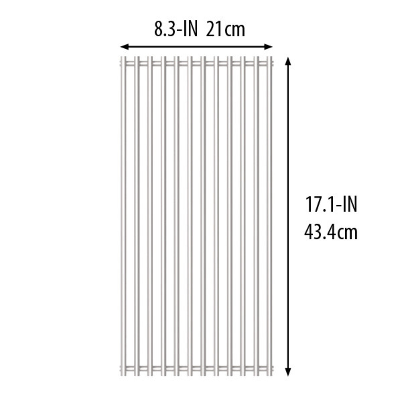 Broil King Stainless Steel Cooking Grids - 17.1" x 8.3", set of 3 grids OEM   (3x 11151)