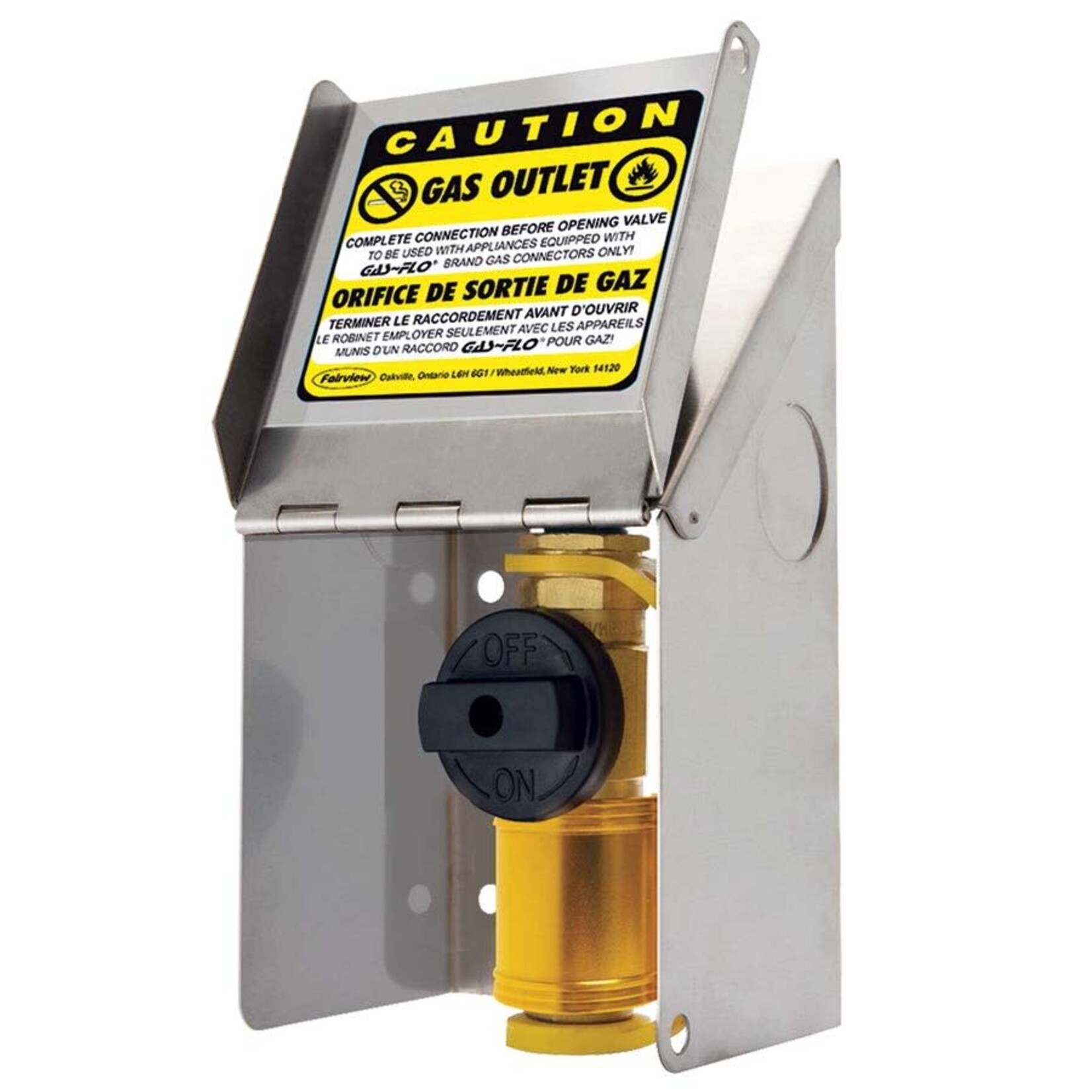 Gas-Flo BBQ QD Complete SS Outlet   NGO-3