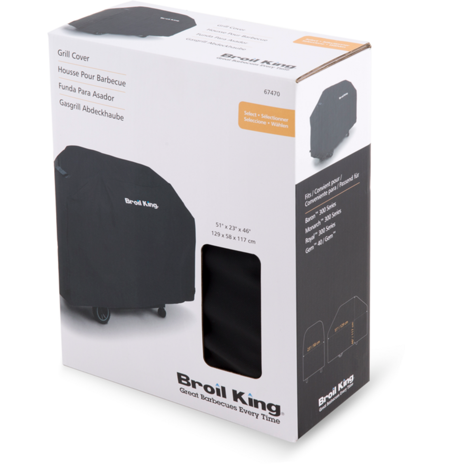 Broil King Grill Cover - Select - 51" Baron/Monarch/Gem 300 Series