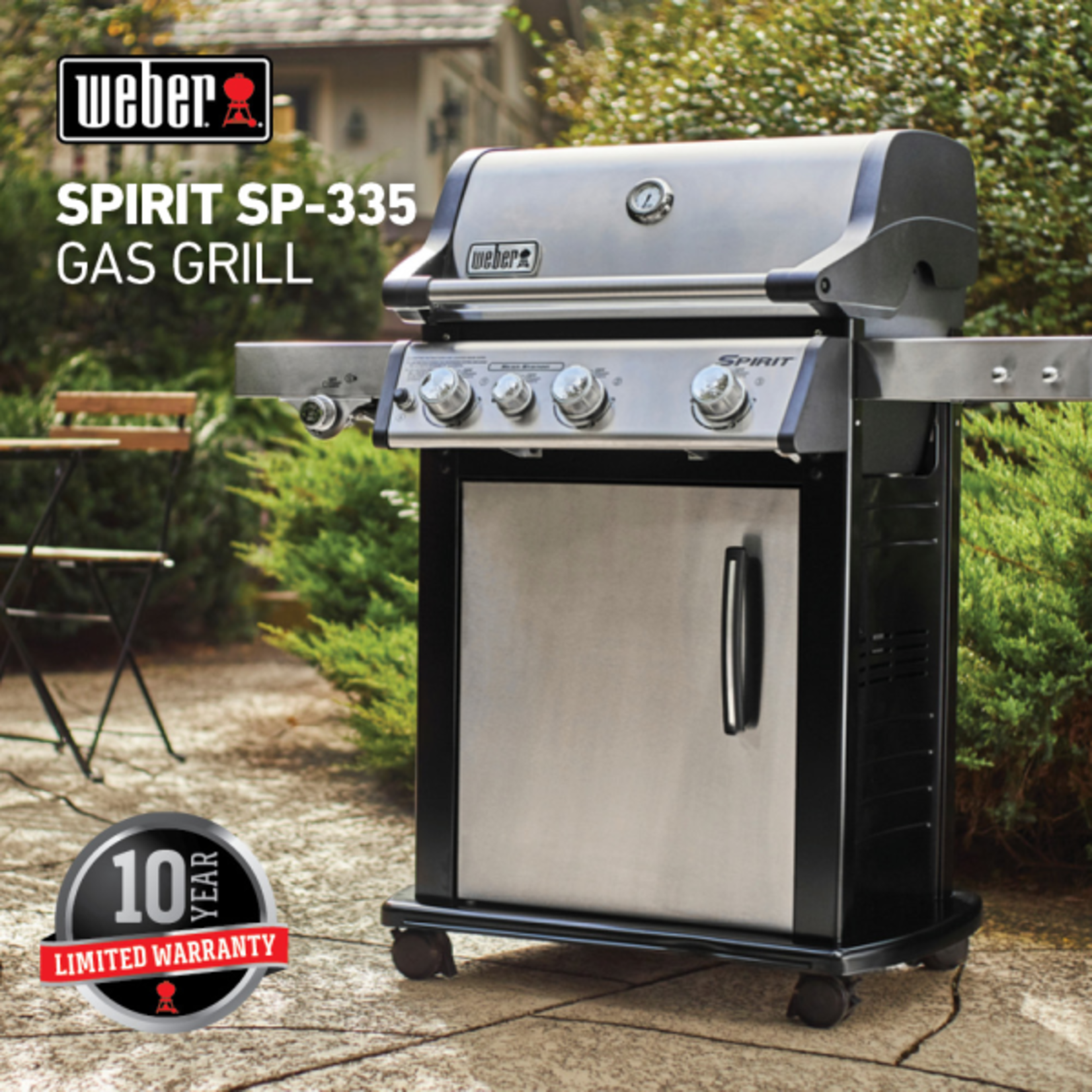 Weber Spirit SP-335 LP SS Bundle (includes cover)