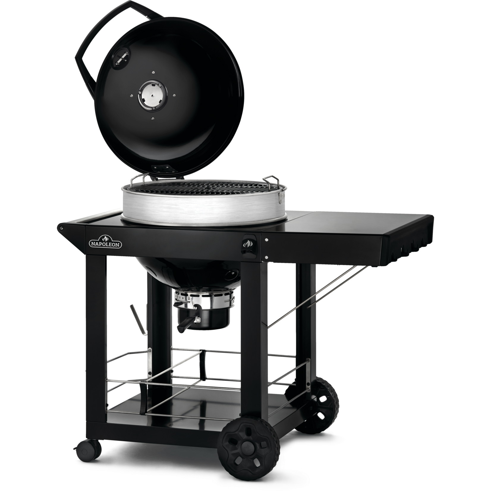 Napoleon PRO22 Charcoal Kettle Grill, Black with Cart