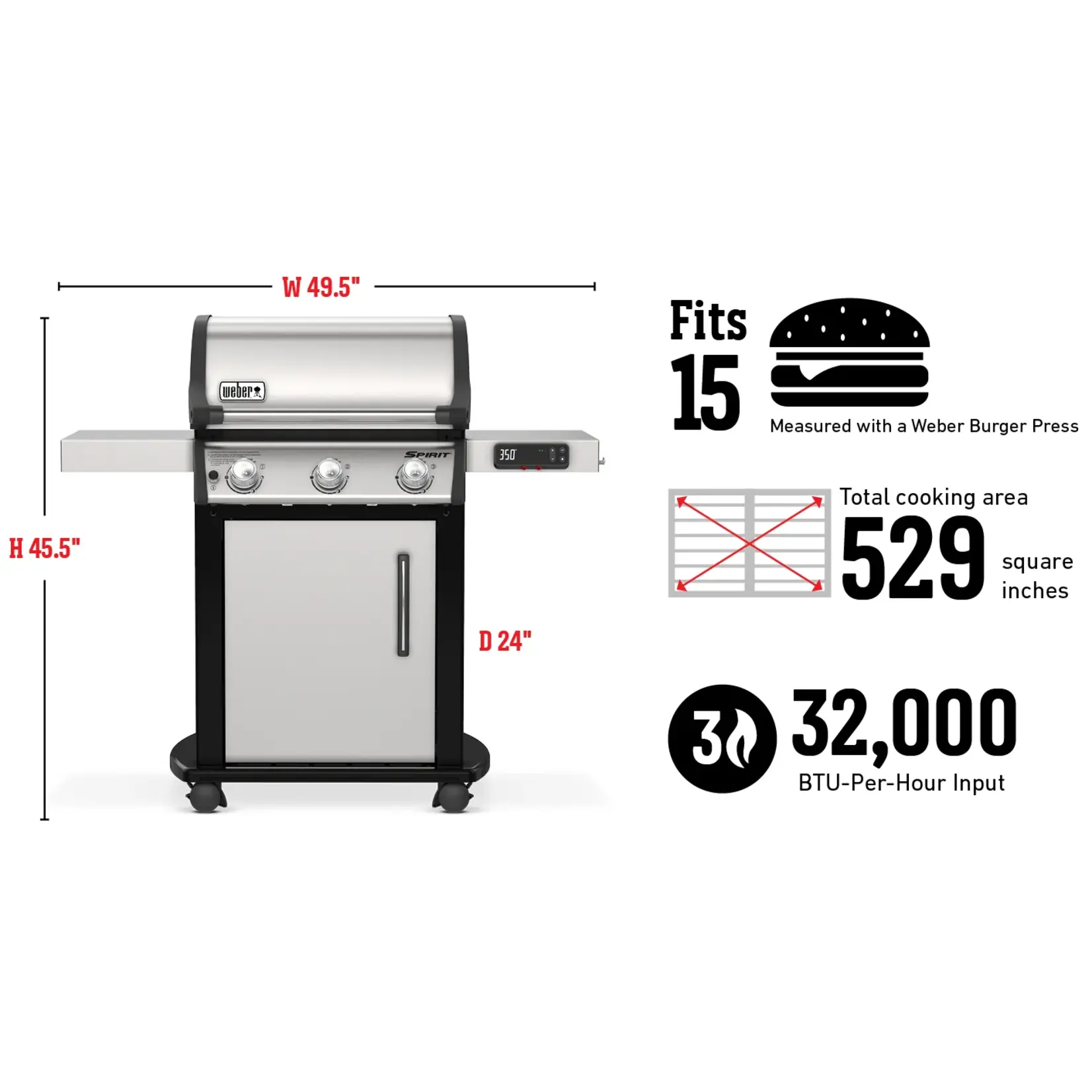 Weber Spirit SX-315, LP (Save $100)