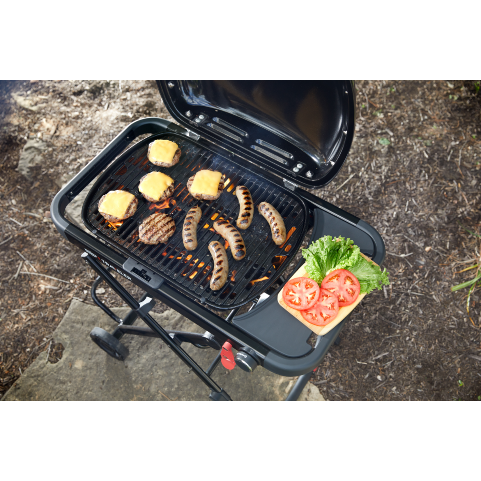 Weber Traveler Compact Portable Gas Grill LP Blk