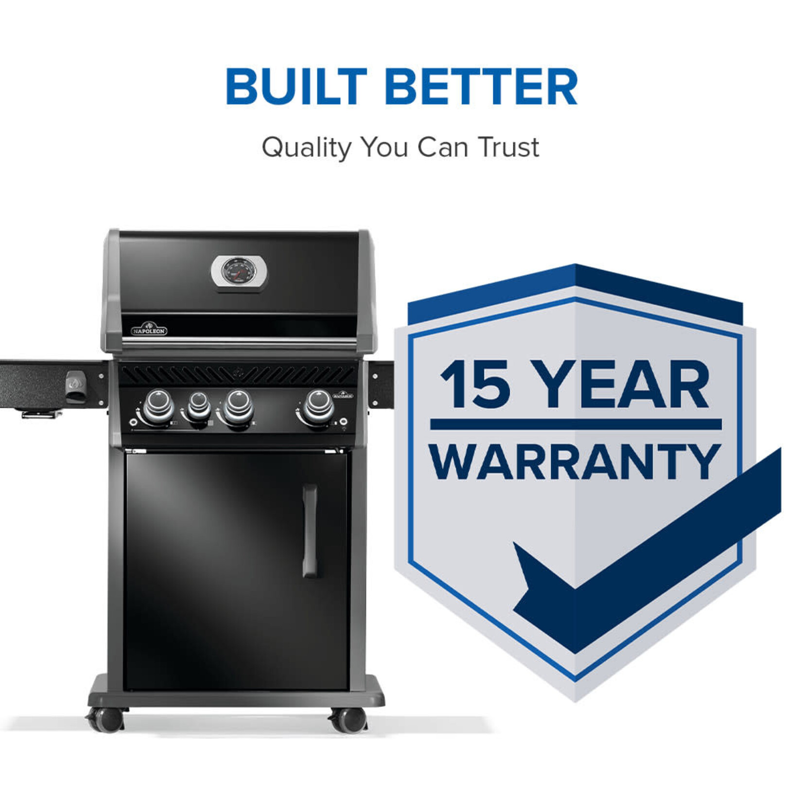 Napoleon Rogue® PRO 425 Propane Gas Grill with Infrared Side Burner, Black