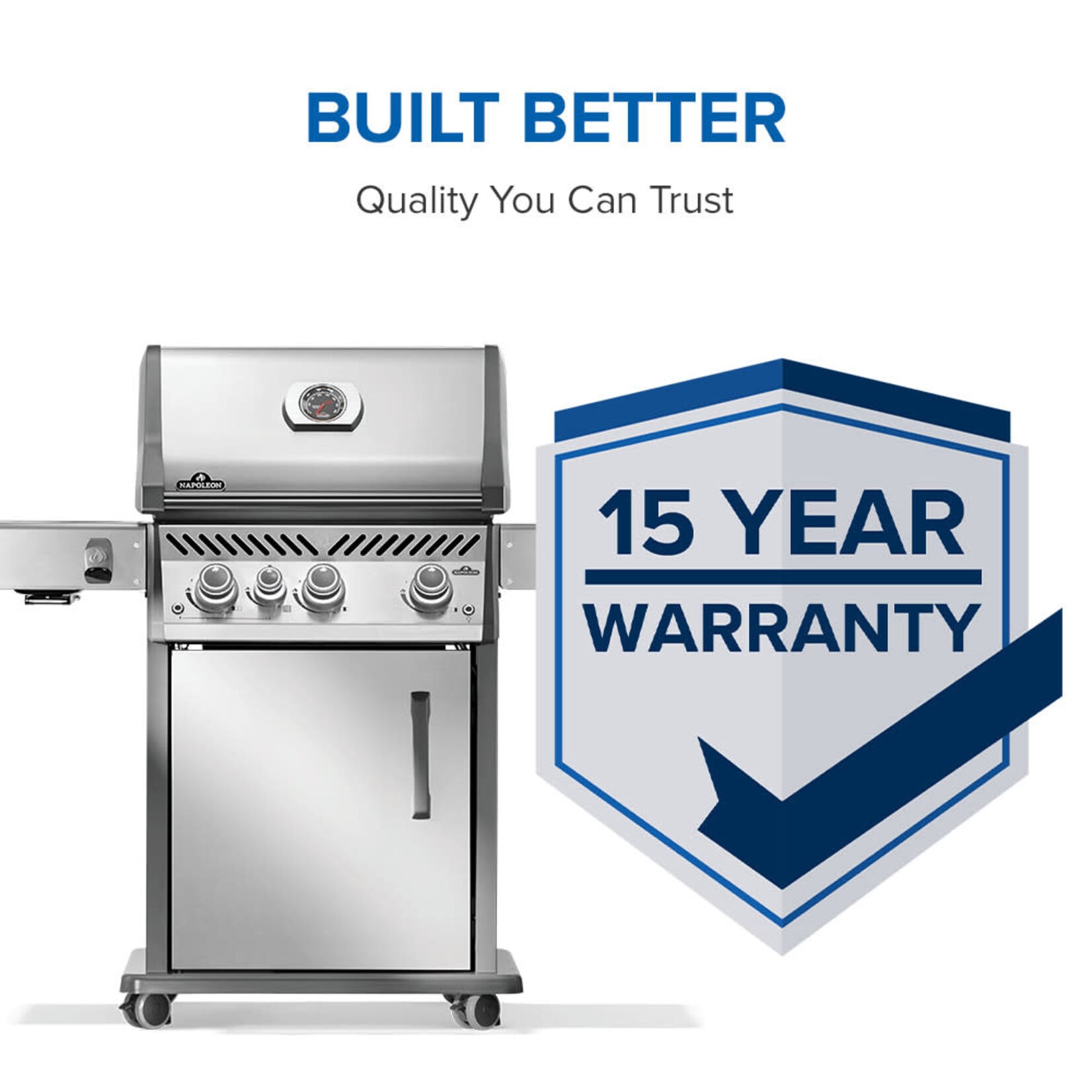 Napoleon Rogue® PRO 425 Natural Gas Grill with Infrared Side Burner, Stainless Steel