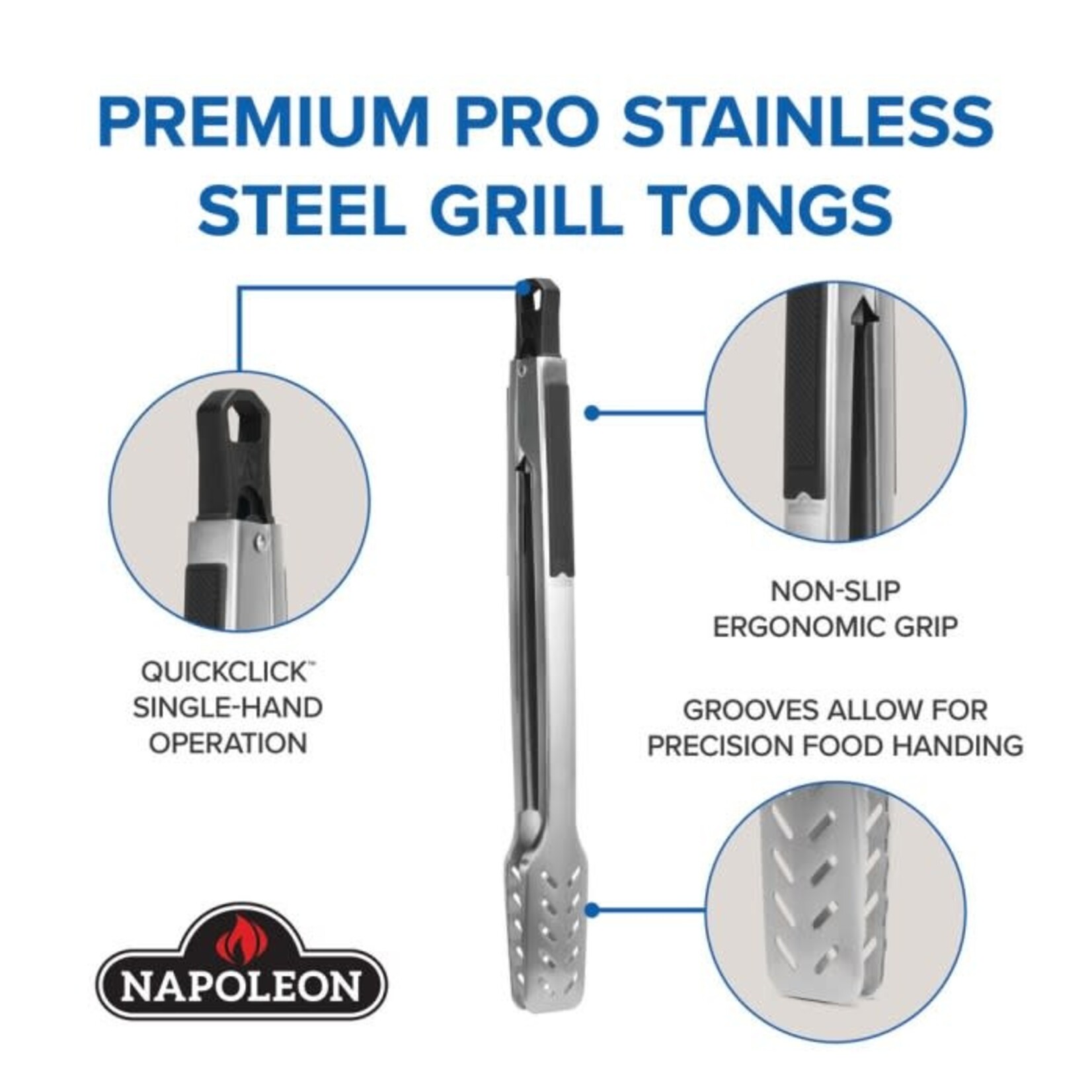 Napoleon Premium Grill Stainless Steel Grill Tongs