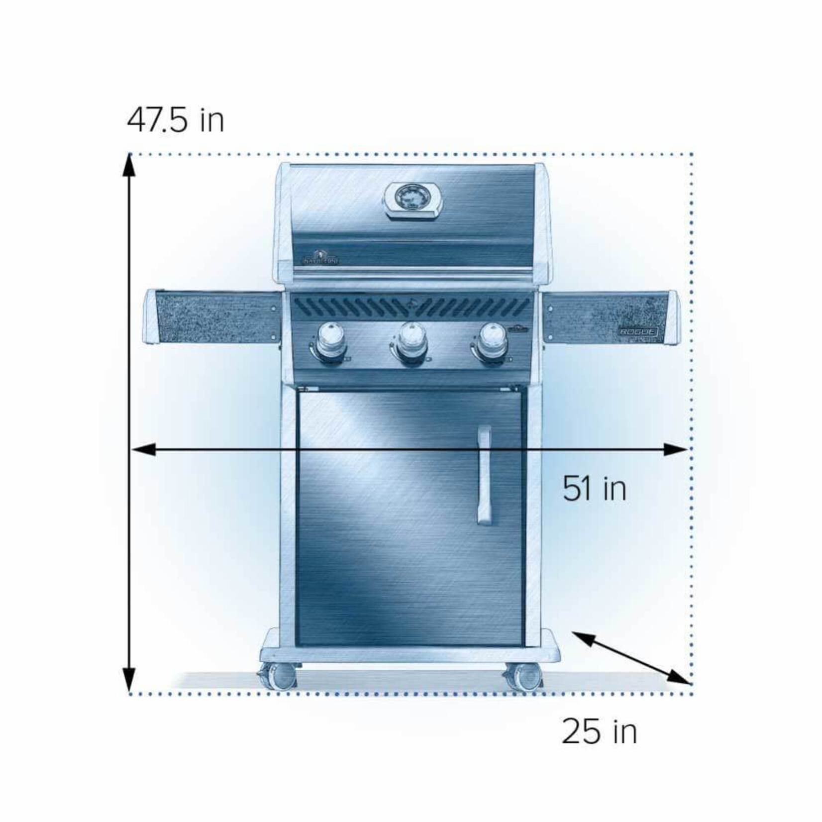 Napoleon Rogue® 425 Propane Gas Grill, Black