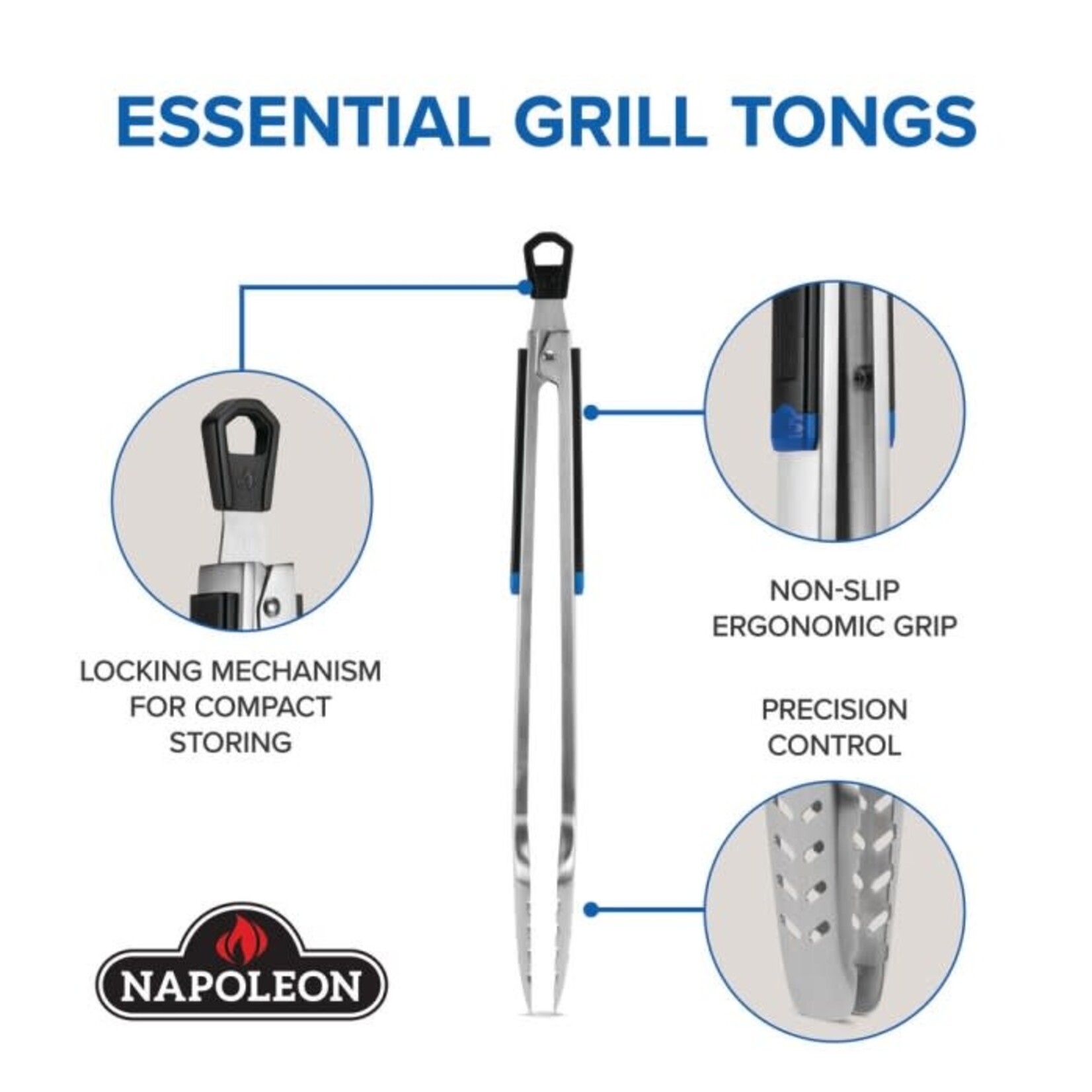 Napoleon Pull-Lock Stainless Steel Tongs (Save $2.25)