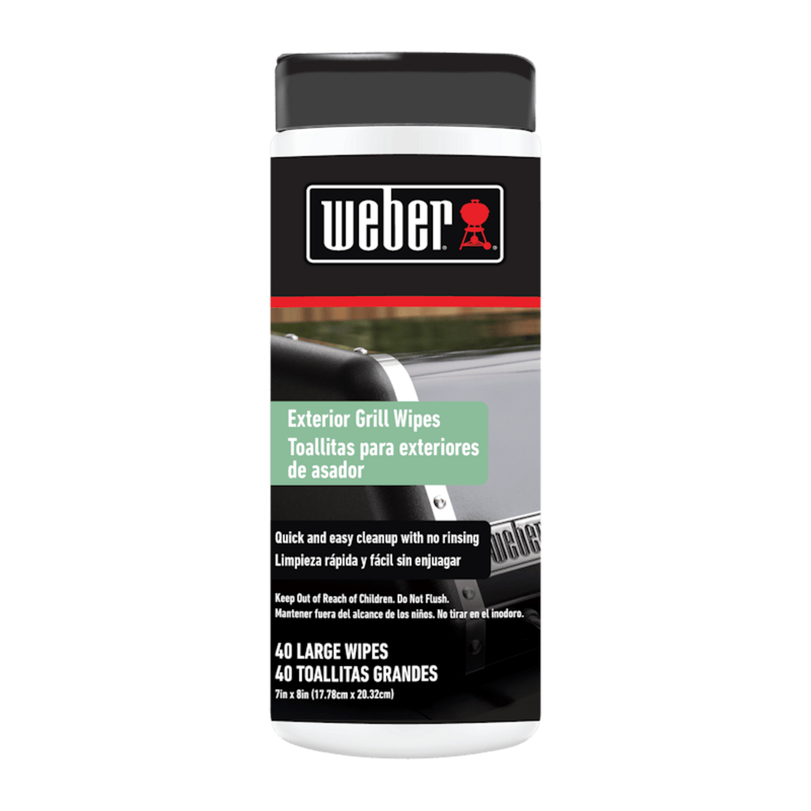 Weber Exterior Grill Wipes - Canister Can
