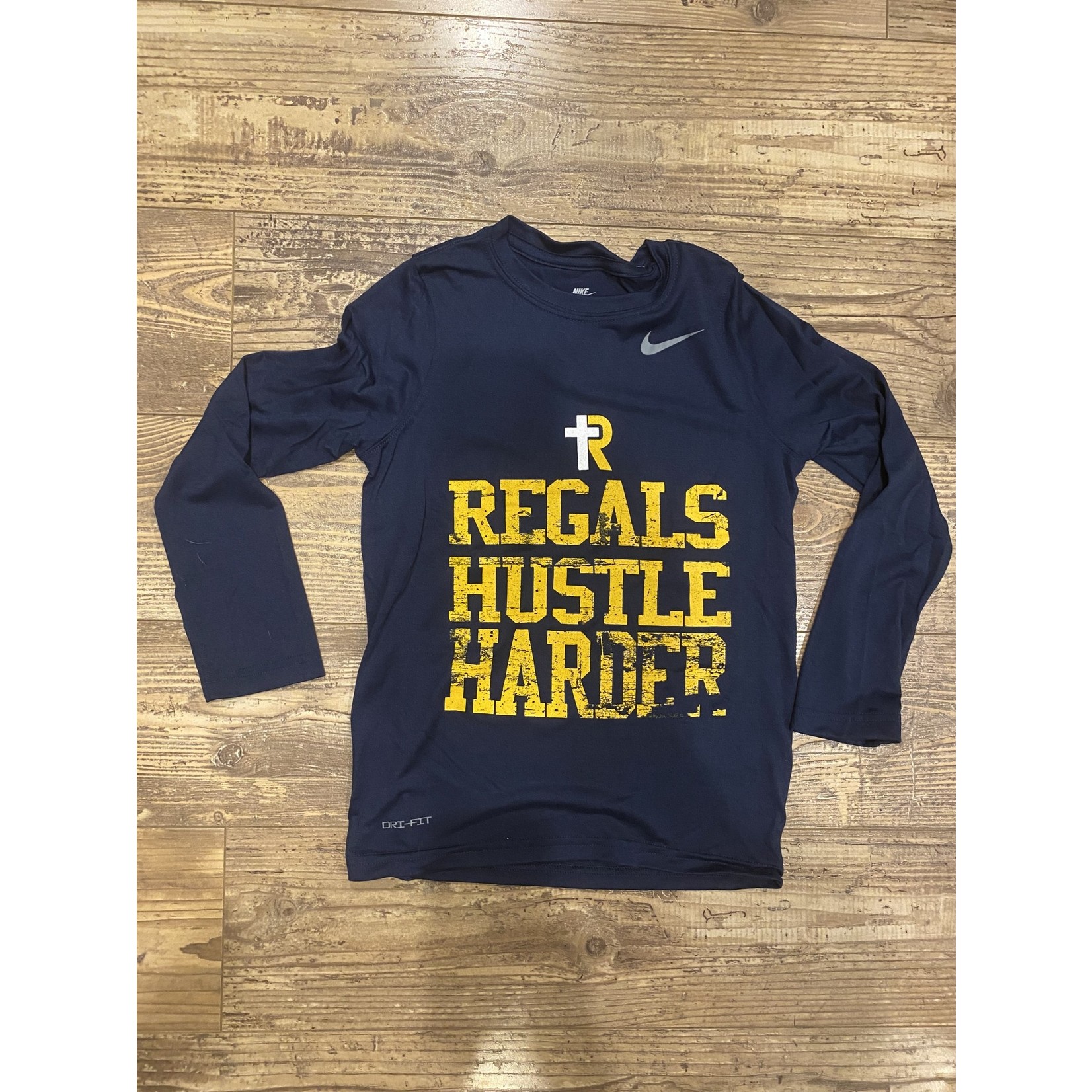 Nike Legend Hustle Harder LS--Youth Navy