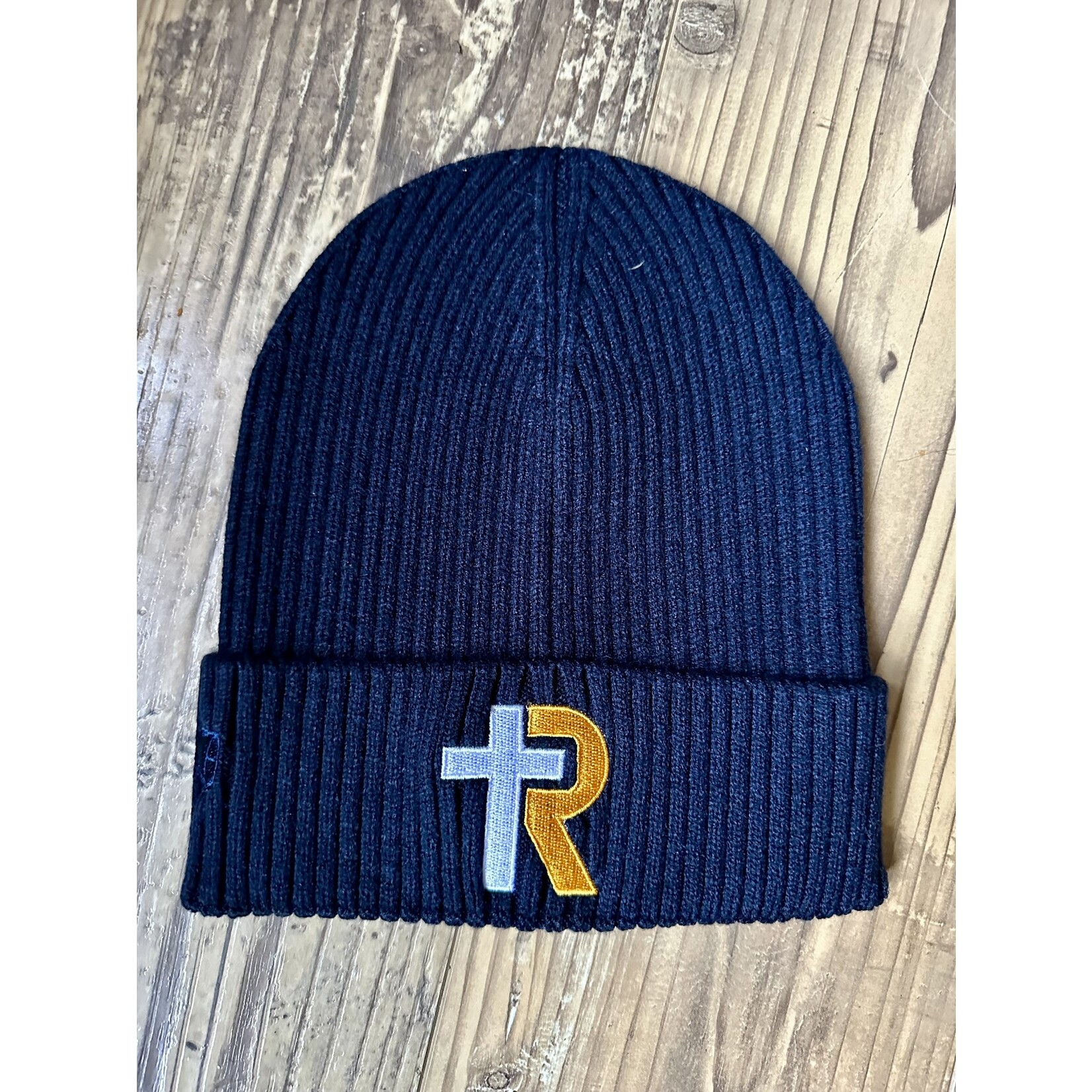 Navy w/ R-cross Stocking Hat