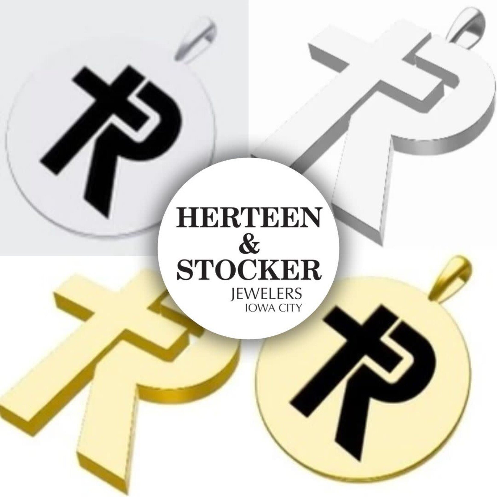 Herteen & Stocker R-Cross Charm/Necklace