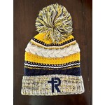 Navy & Gold Team Beanie with Pom