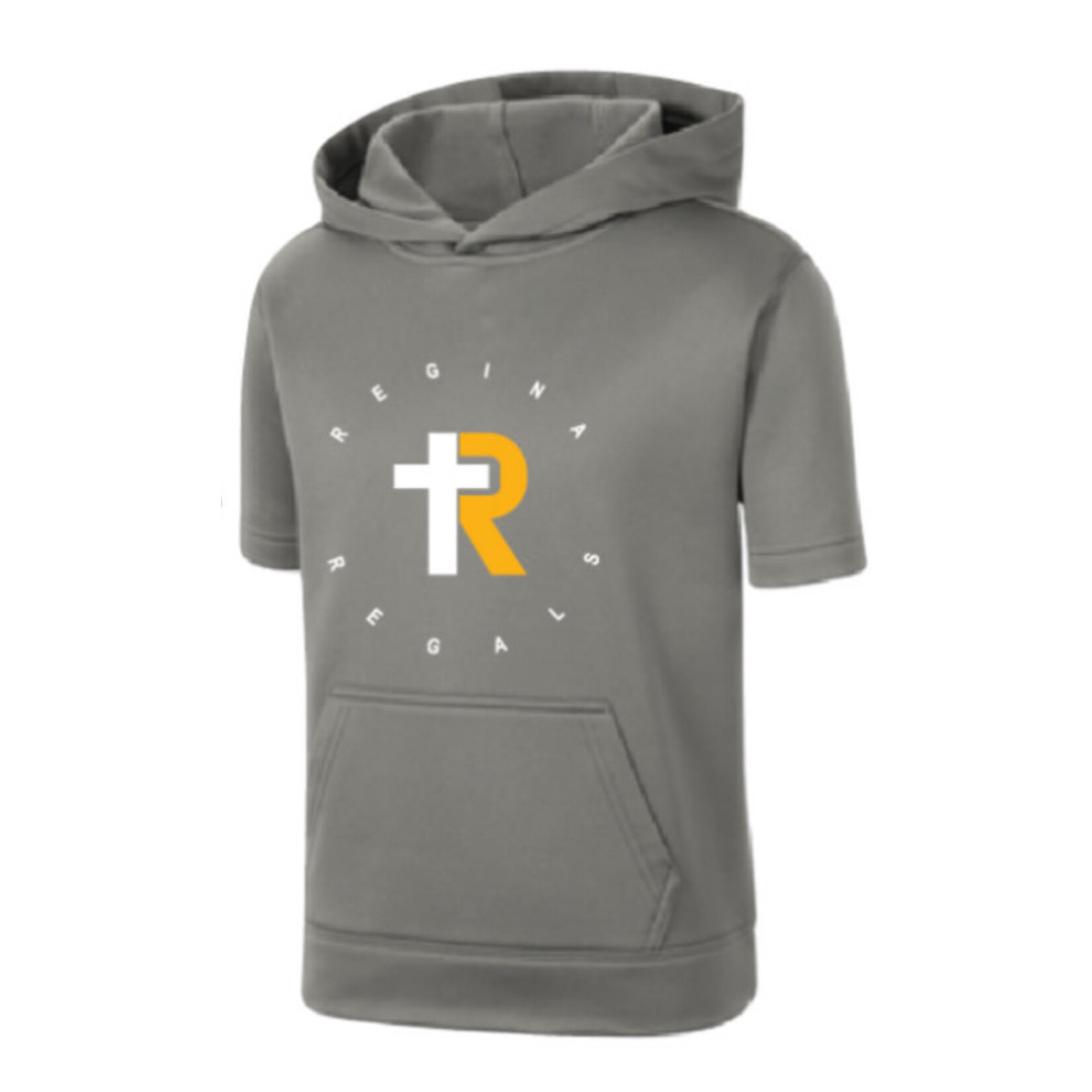 Sport Tek Short Sleeve Hoodie--Gray