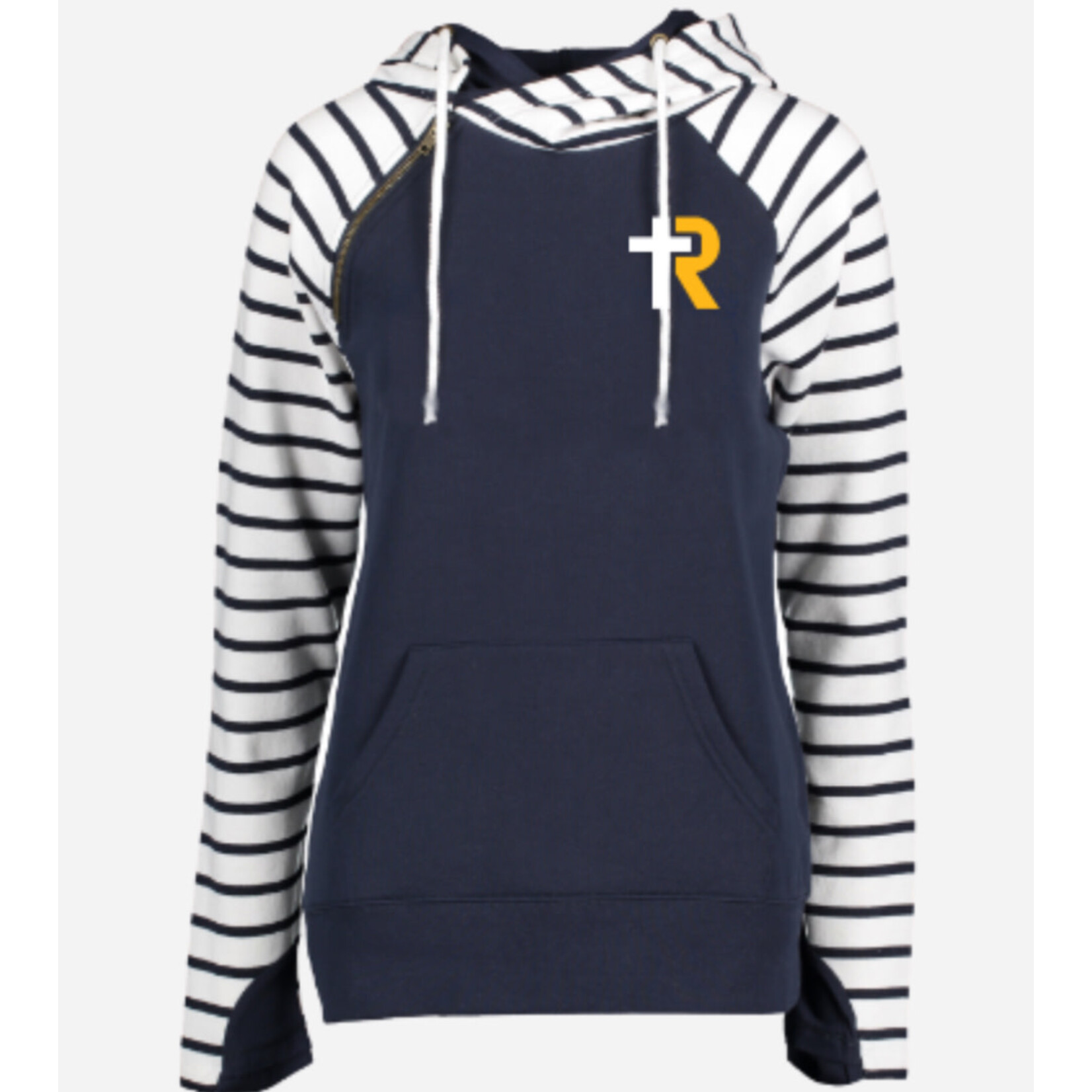 Striped Double Hoodie