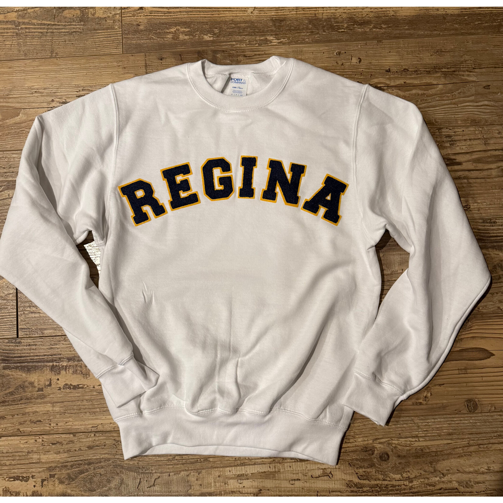 White Letterman Sweatshirt--Adult