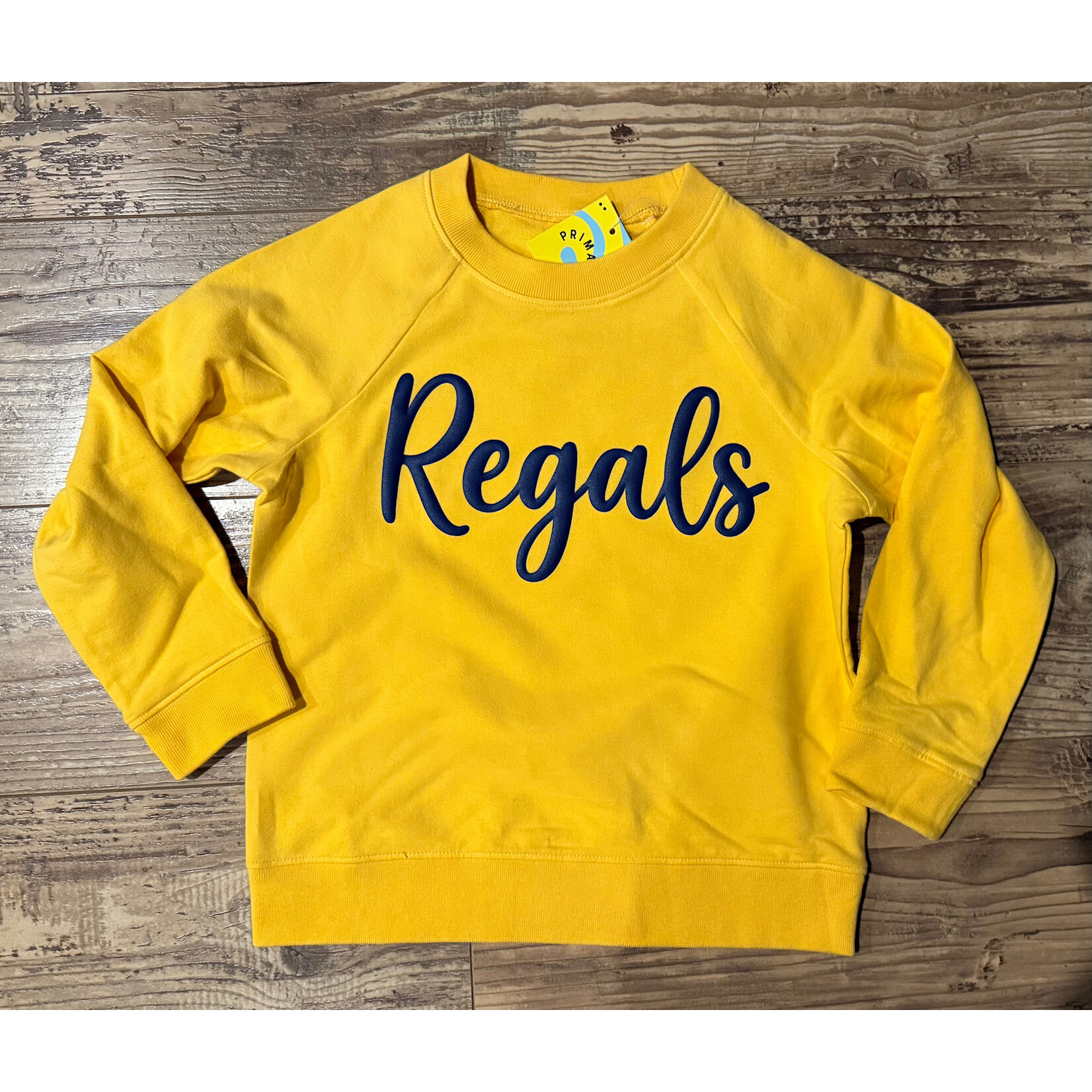 Regals PUFF SCRIPT Sweatshirt--YOUTH Yellow