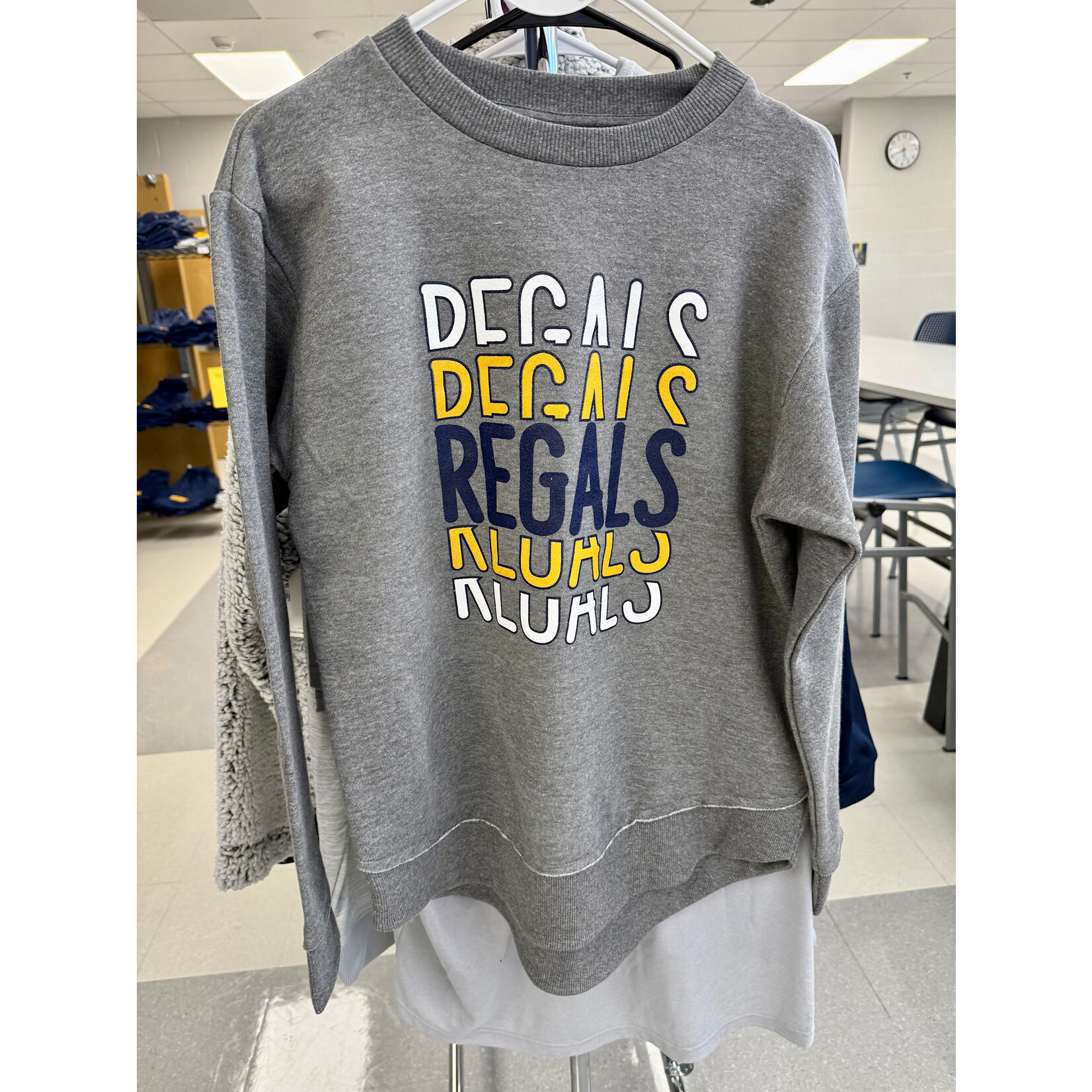LAT Crewneck Sweatshirt--Adult Gray REGALS X3