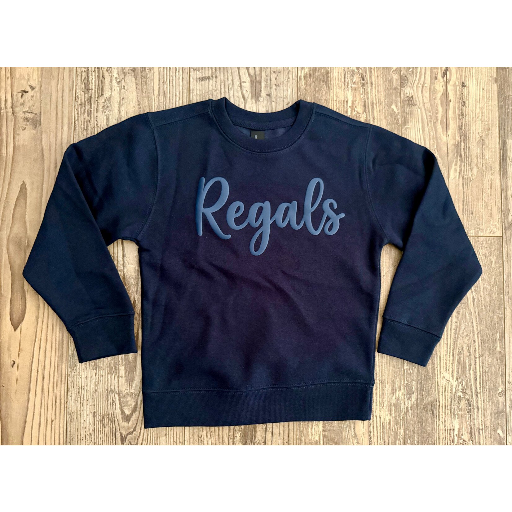 Regals PUFF SCRIPT Sweatshirt--YOUTH Navy