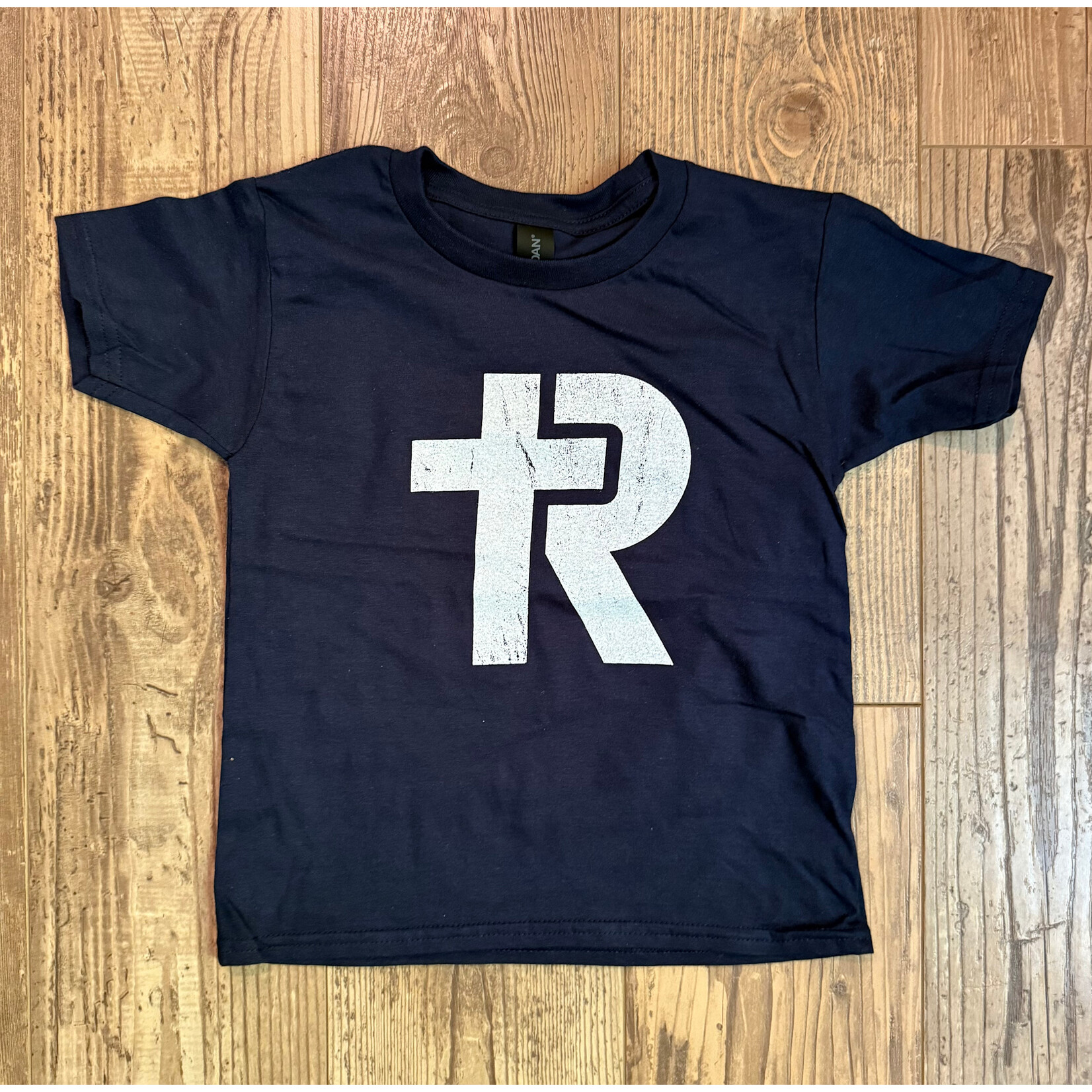 Navy Softstyle YOUTH Logo Tee