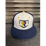 Navy & white hat with baseball logo