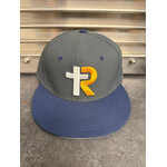 Grey and Navy R-Cross Logo Hat--L/XL