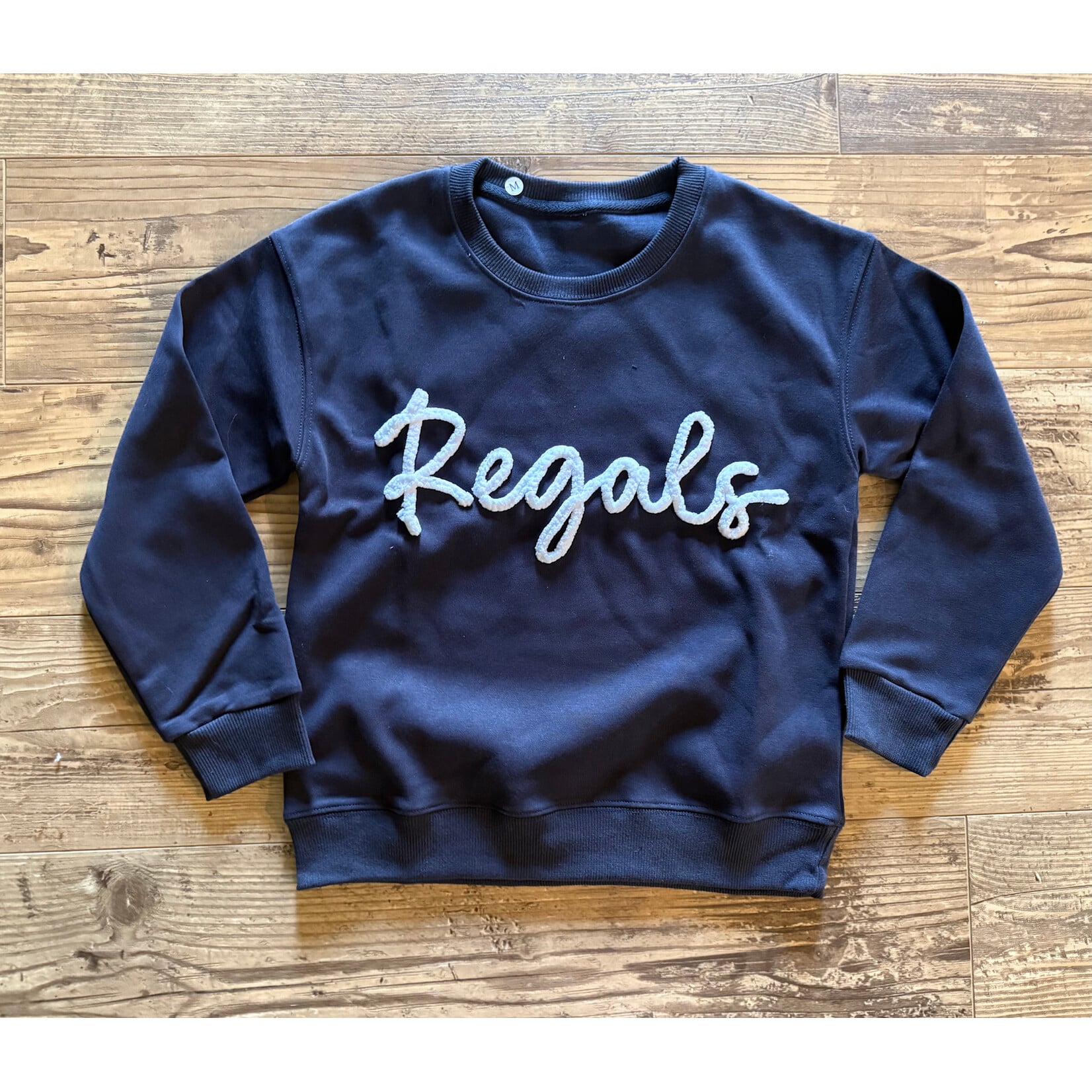 Youth Navy Sweatshirt w/ Chenille Regals