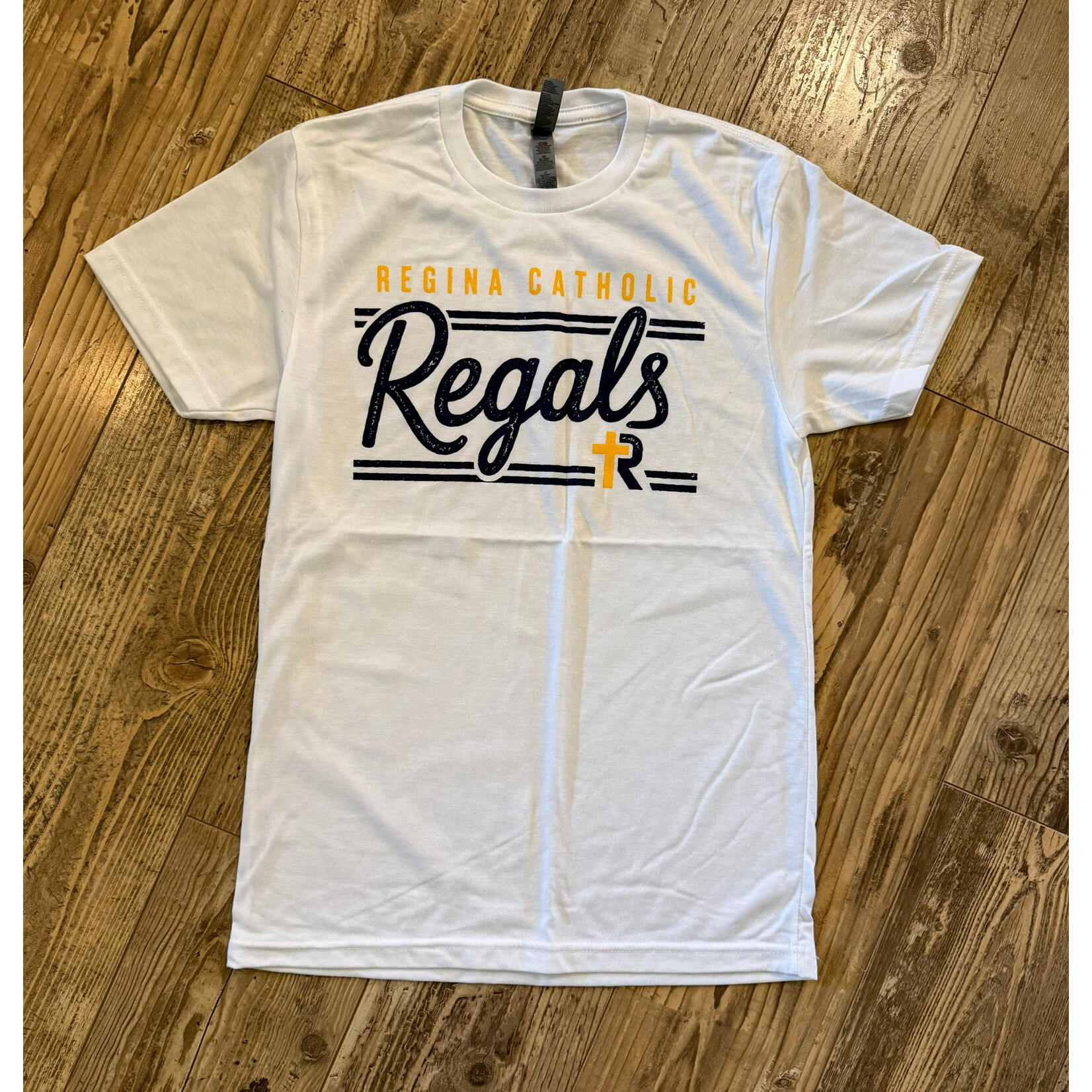White Next Level Tee--Unisex- Regals Script