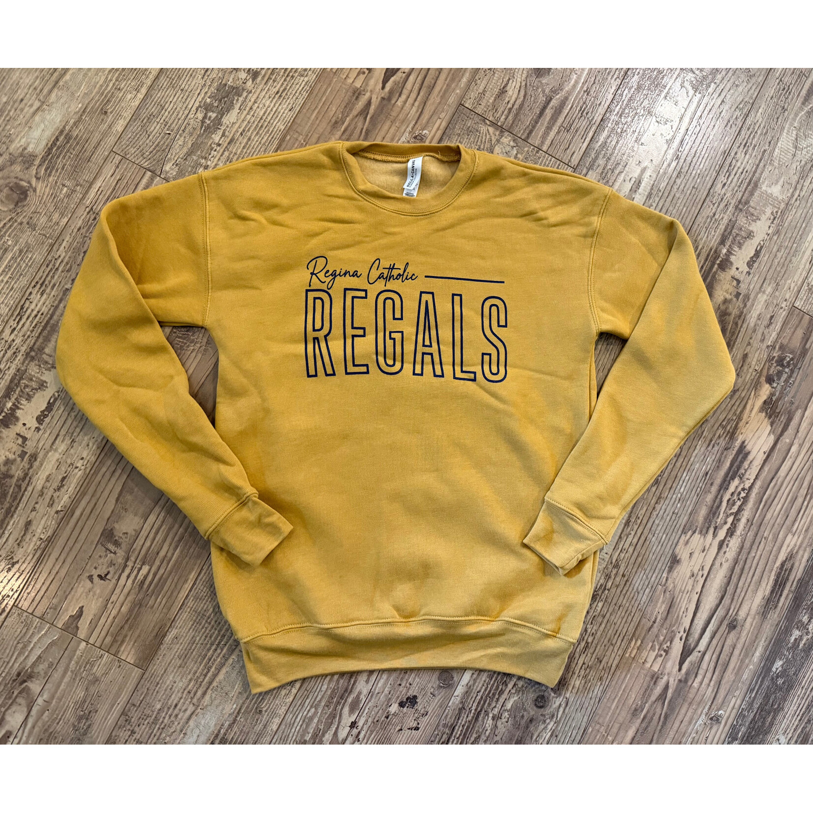 Bella Crewneck Sweatshirt--Mustard REGINA Outline