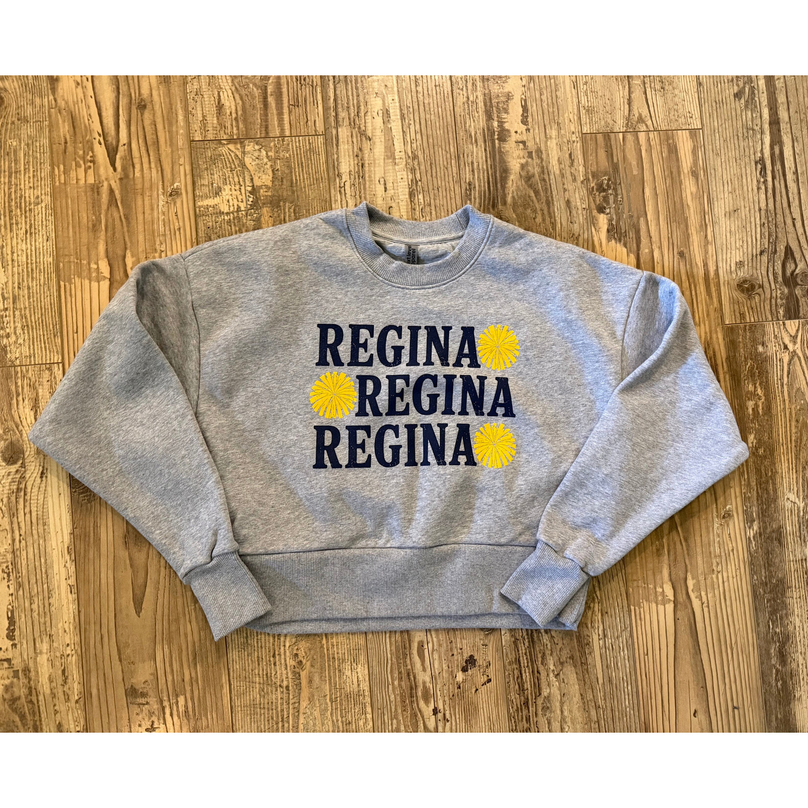 Next Level Crop Crew Sweatshirt--Gray Regals X3