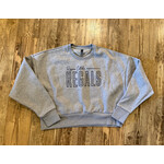 Next Level Crop Crew Sweatshirt--Gray REGALS Outline